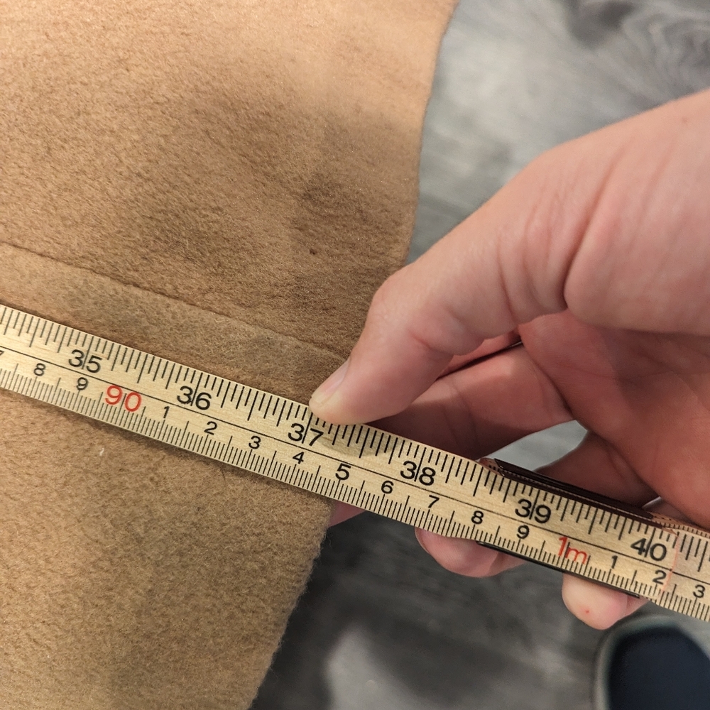 L.L. Bean Cream Pea Coat Classic Design - Picture 7 of 8